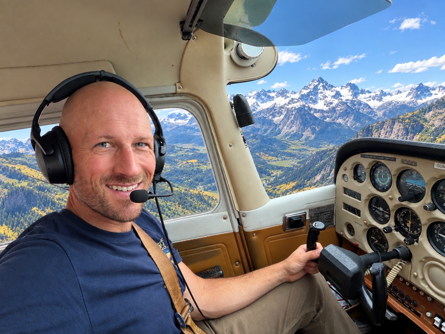 Cole VandenBerg in the cockpit